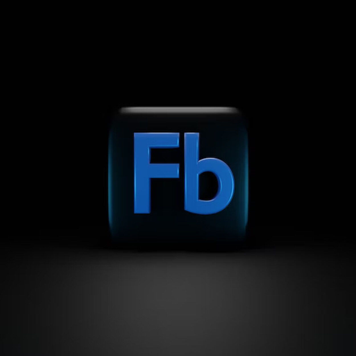 Facebook Logo with black background