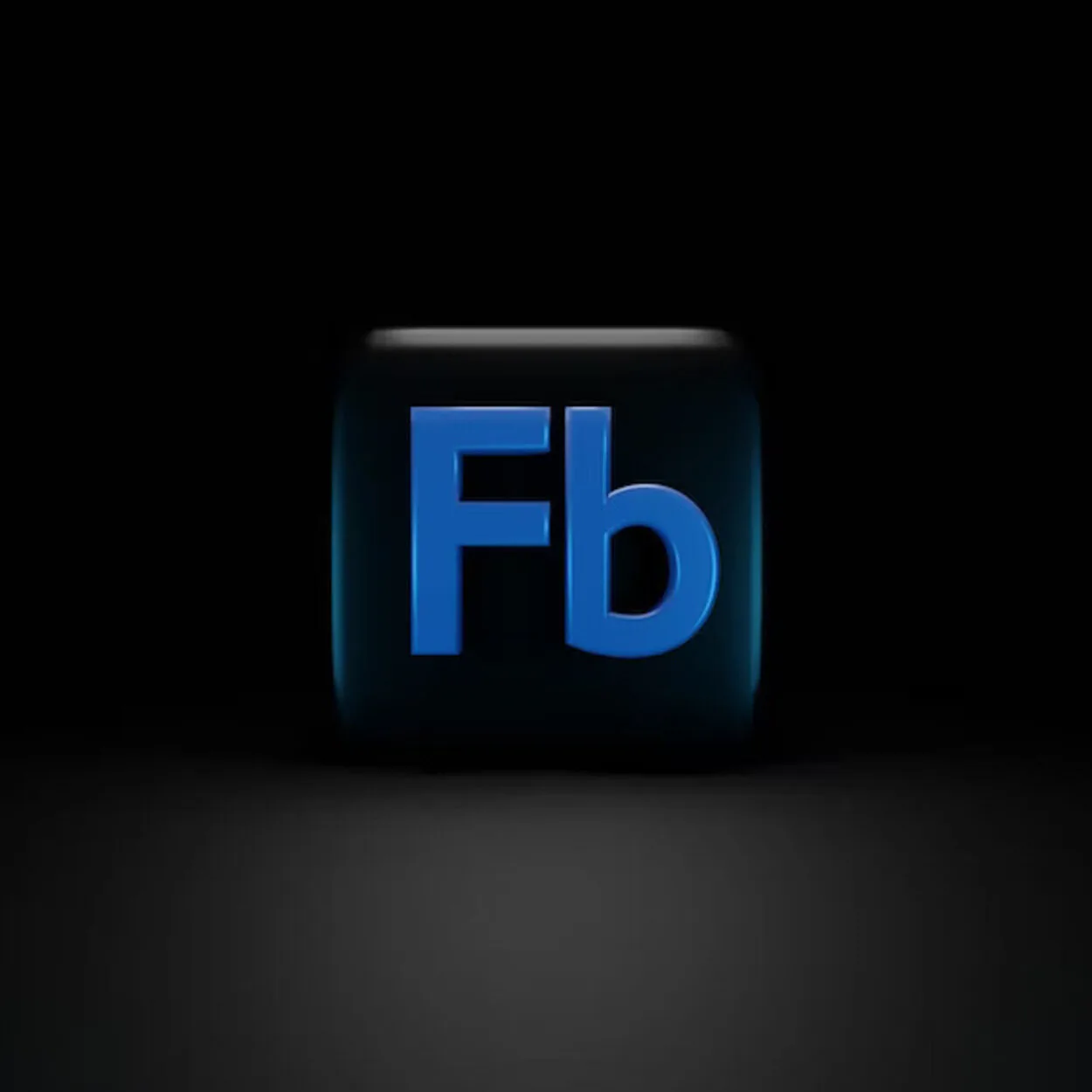 Facebook Logo with black background