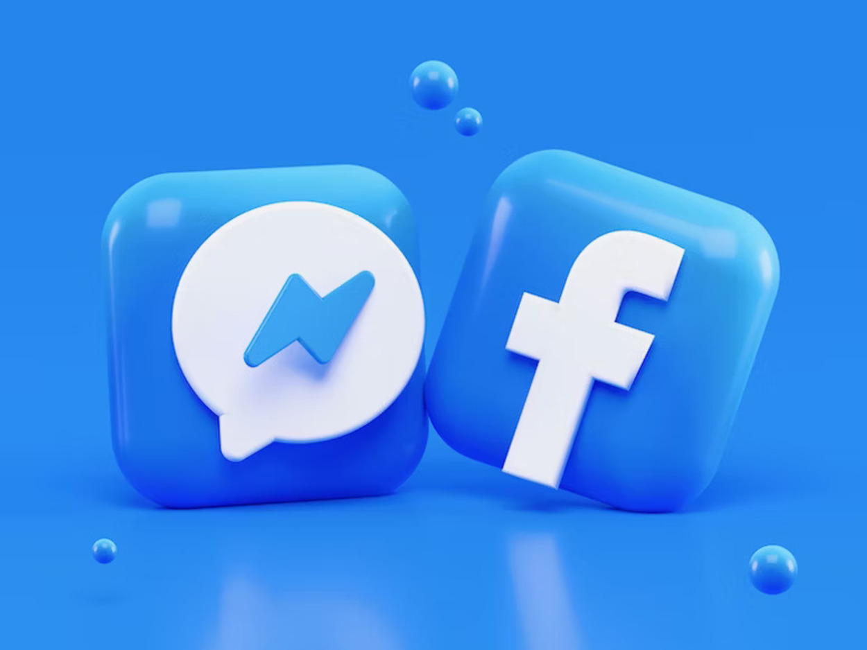 Facebook and messenger logo.