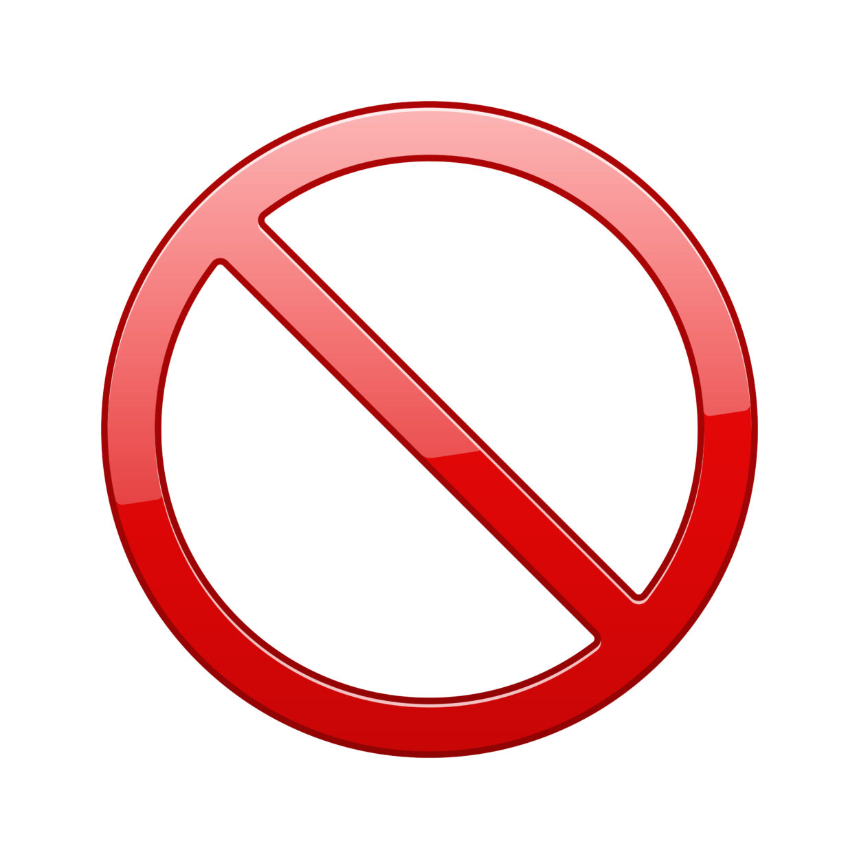 Illustration of no sign or remove