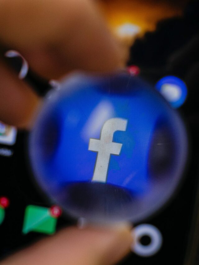 Facebook logo in a bubble