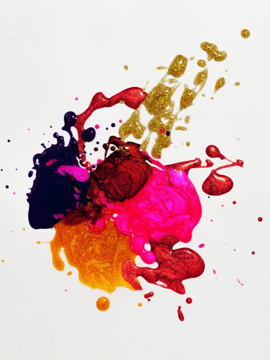A splash of colorful paints