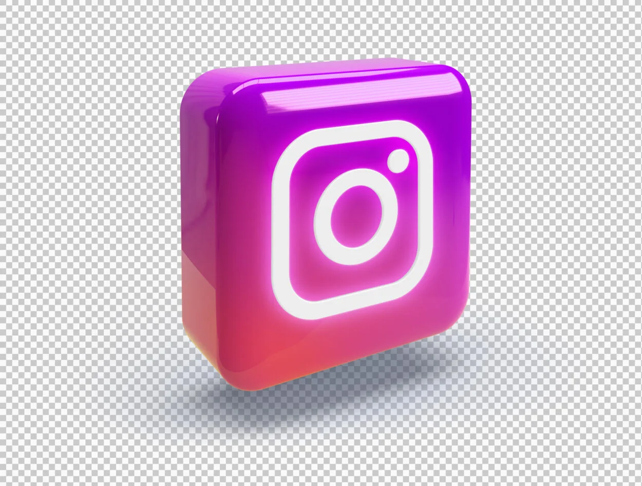 Glossy, 3D Instagram logo