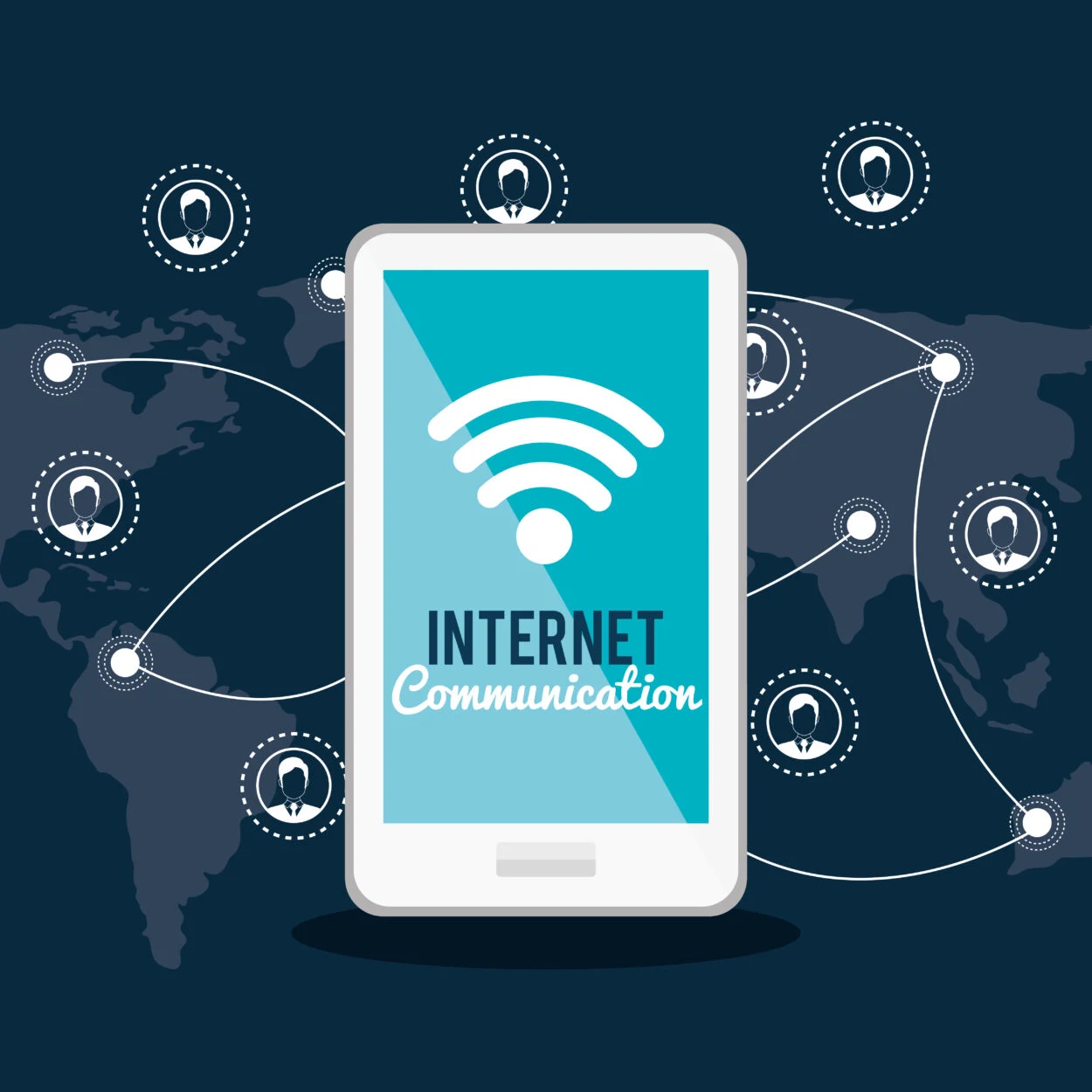 communication through internet across the globe