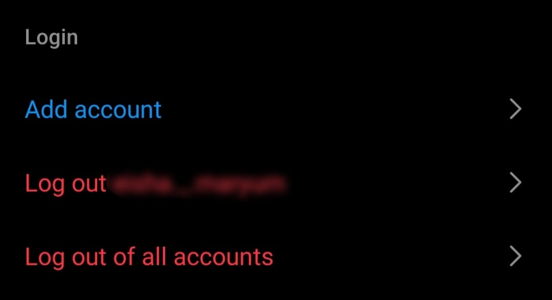 Either log out of your account or log out of all accounts