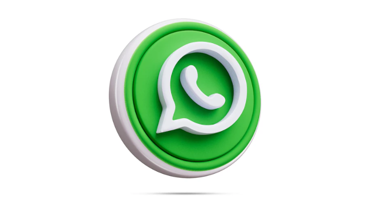 3D circular WhatsApp logo