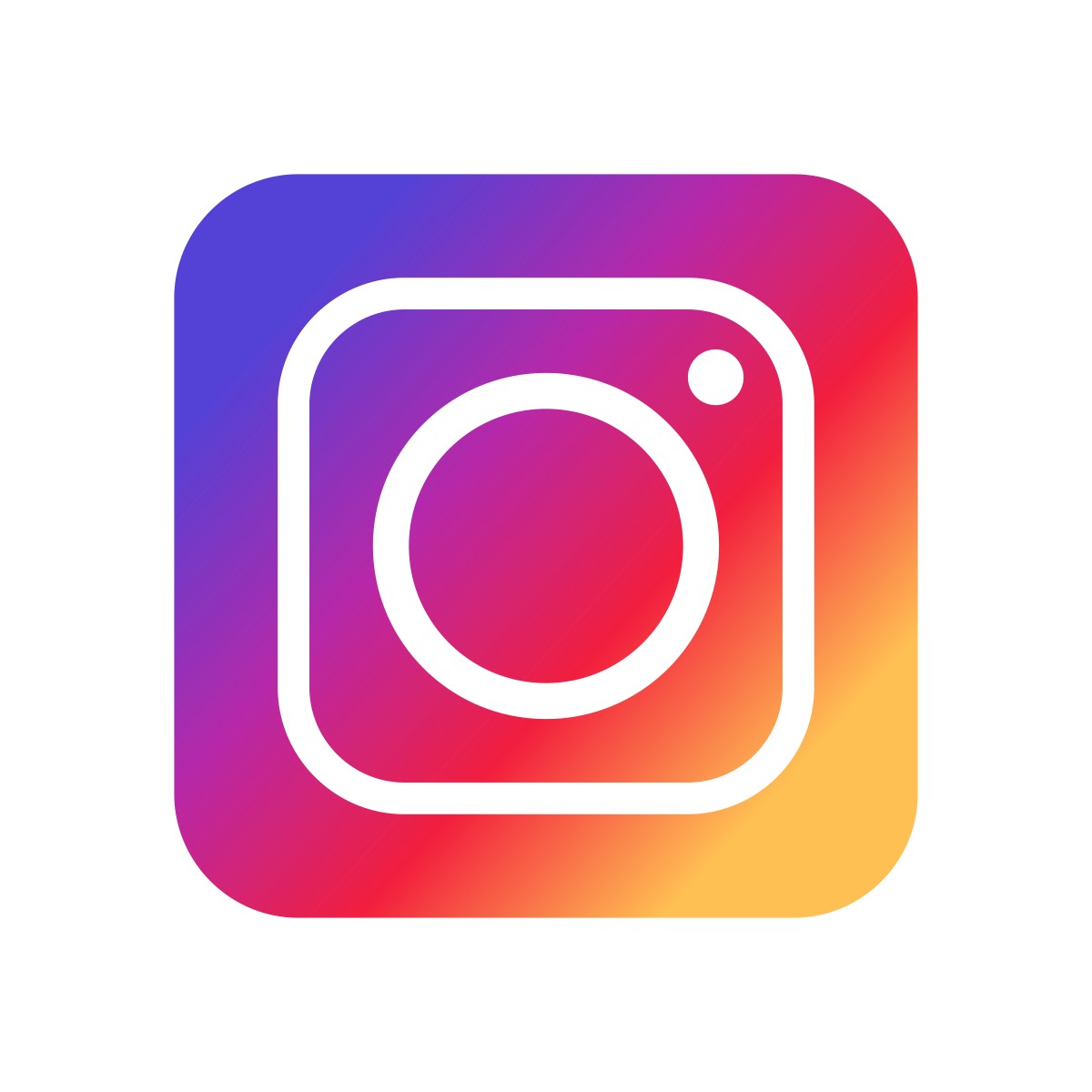 Instagram icon on white background 