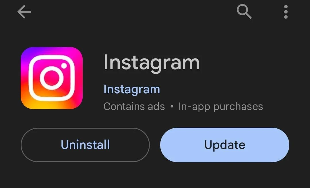 Update or Uninstall Instagram