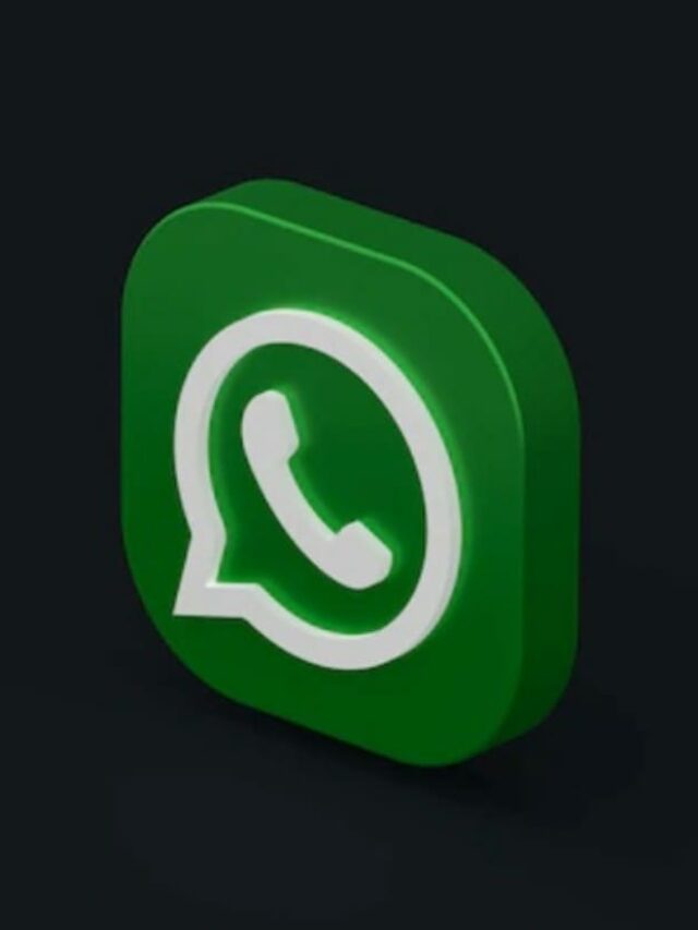 3D WhatsApp logo on black background