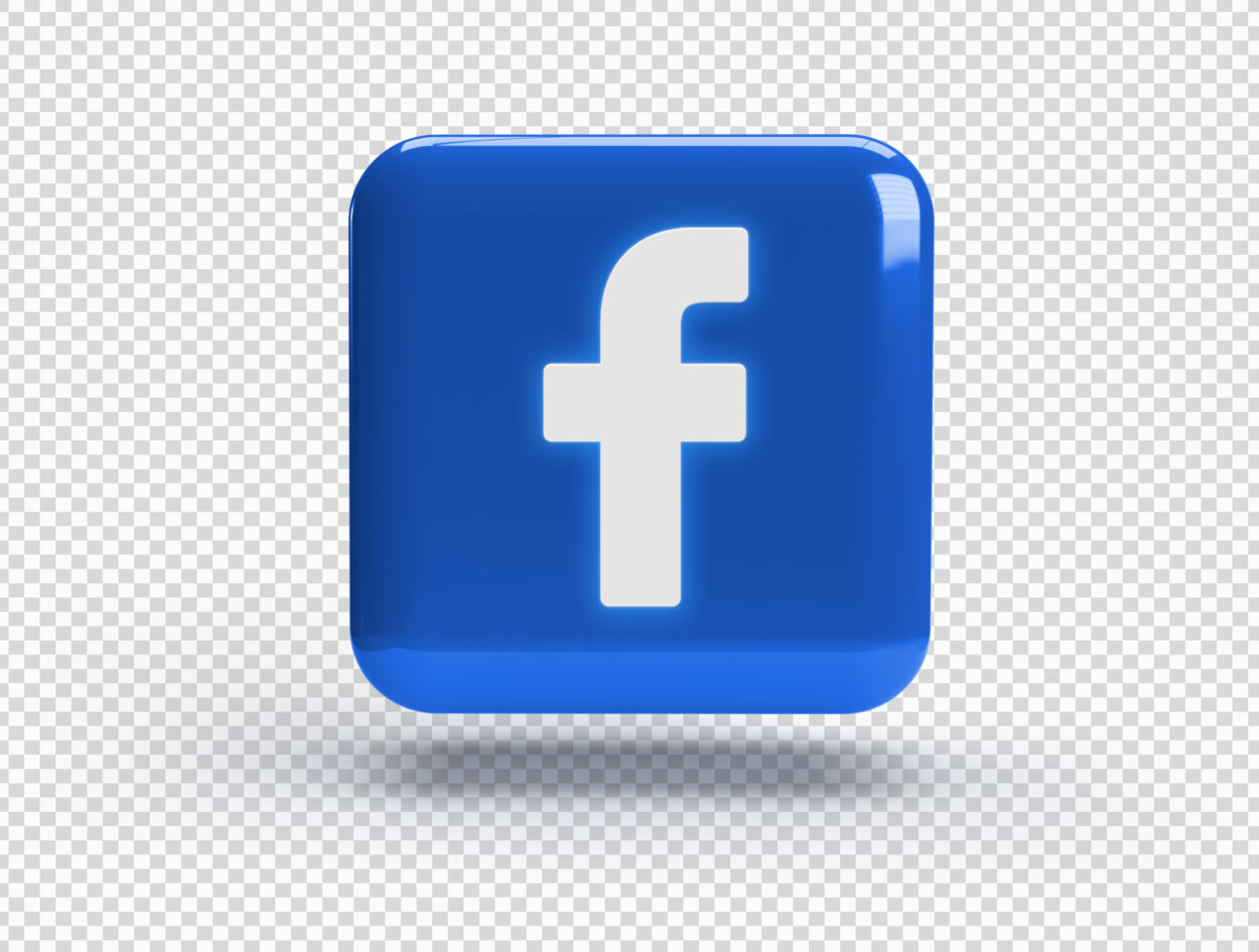 3D square Facebook logo