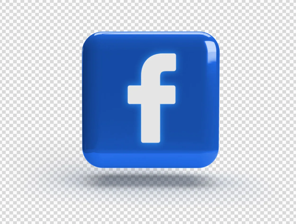 3D square Facebook logo