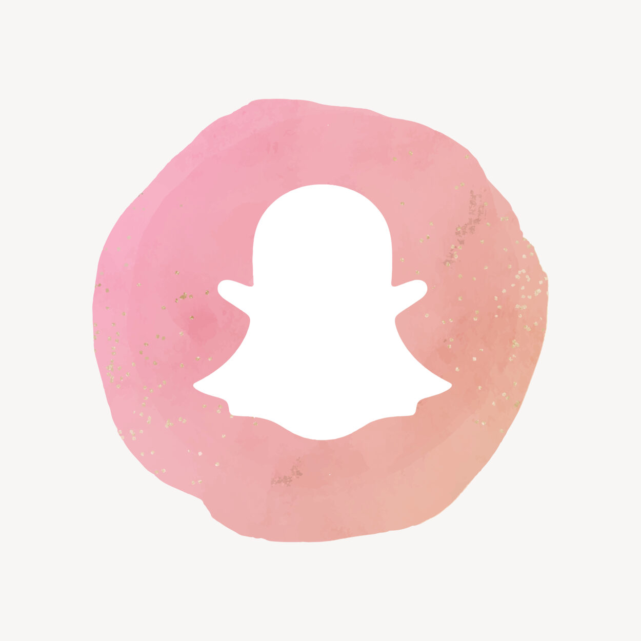 A pink Snapchat logo