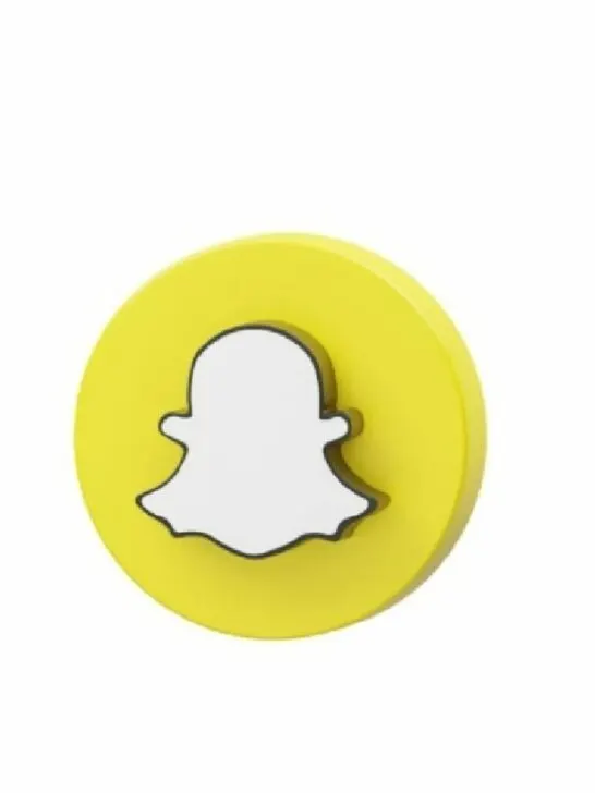 A 3D Snapchat logo