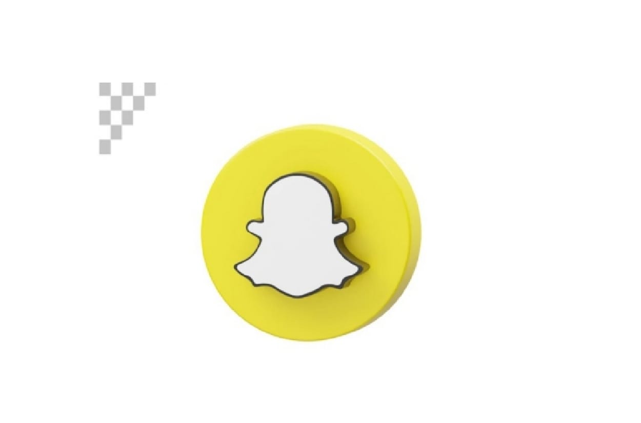 A 3D Snapchat logo