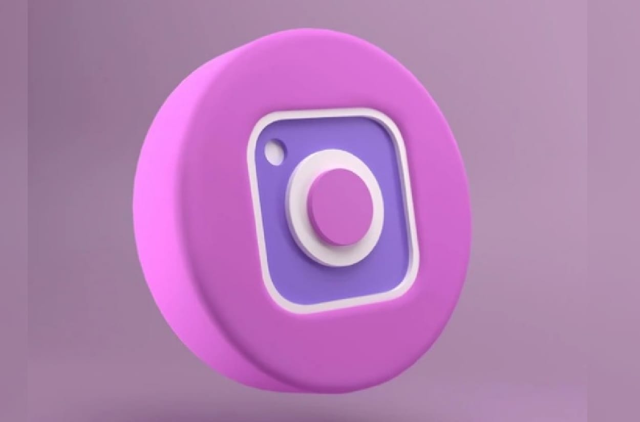 Instagram logo in shades of purple