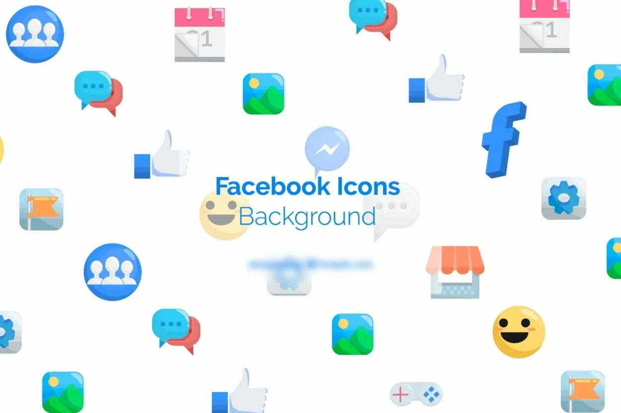 Multiple Facebook icons showing its features