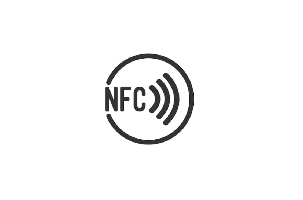 NFC icon in a circle with a black outline