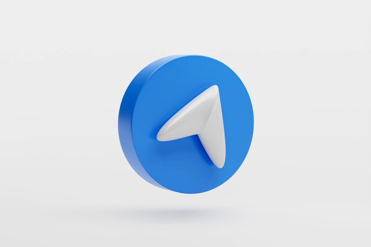 3D Telegram logo