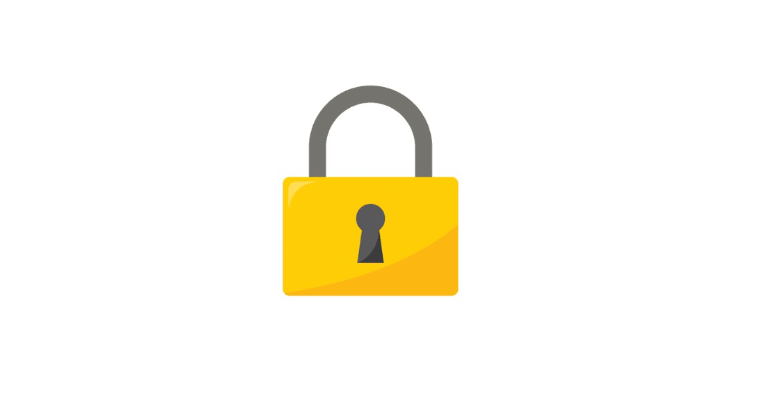 A yellow lock icon