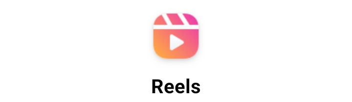 orange and pinkish ombre reels icon