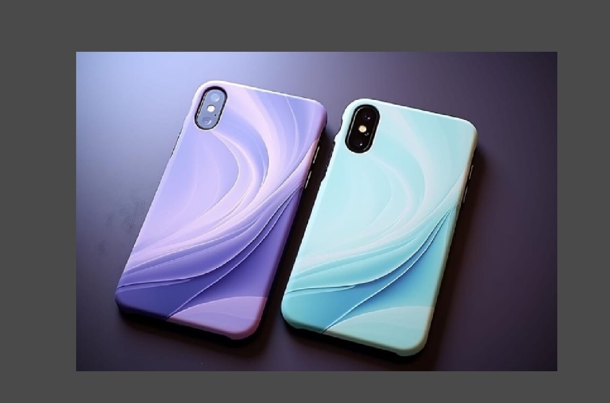 Blue and purple cover phones