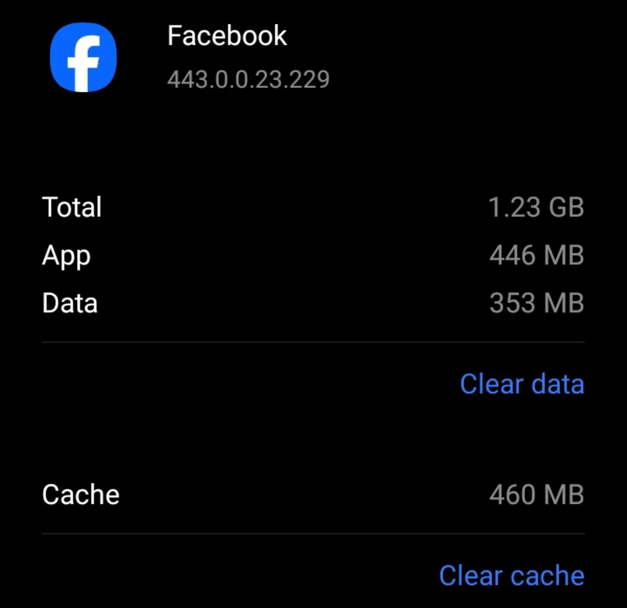 Clear cache